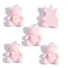 Nuevo Colgante de Oso Colorido de Resina de Dibujos Animados Llavero DIY Colgante de Bolso Accesorios de Joyería W636