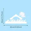 Nuevo Adhesivo Electroestático para Ventana de Planta Verde Copo de Nieve de Pino Decoración de Ventana de Sala de Estar Dormitorio Navideño Película Transparente Electroestática