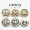 Botones de Perla Incrustados con Diamantes Plateados, Botones Metálicos Huecos con Forma de Sol, Botones Decorativos de Alta Gama para Abrigos y Trajes