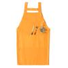 Delantal de lana peinada con logotipo impreso, ropa de trabajo impermeable para cocina, personalizada de fábrica, venta al por mayor, con correa en la cintura