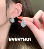 Joyas: Guirnalda de Perlas Florales Pendientes de Diamantes Brillantes, Ropa de Noche de Alta Gama, Juego de Pendientes de Mariposa Ala de Seda Gota de Agua