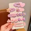 Estilo Japonês e Coreano Doce Cor de Doce Menina Coração Franja Presilha Combinação de Cores Primavera e Verão Infantil Acessórios de Cabelo Meninas do Instagram