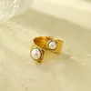Anel de Banda Larga Simples Lele Jewelry, Moderno e Elegante, Anel Aberto Minimalista para o Dedo Indicador com um Toque de Luxo Leve, Popular na Europa e América