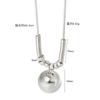 Collar de Plata de Ley 925 Cadena de Suéter Colgante de Bola Redonda Estilo Ins para Mujer Joyería de Lujo Ligero de Nicho Versátil Qingdao