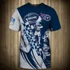 Camiseta de Rugby Transfronteriza para Hombre Verano Juvenil Holgada Estampado Digital 3D Cuello Redondo Mangas Cortas para Hombre