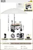 Carro de camping para exteriores, carretilla de mano plegable, carro de picnic de camping extragrande, remolque pequeño con barra de tiro, remolque pequeño para venta en puesto