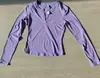 Nuevo Top Básico de Yoga de Manga Larga con Cuello en V Transfronterizo para Mujer, Elástico, Ajustado, Versátil, Favorecedor, Ceñido, Adecuado como Ropa Exterior y como Capa Base