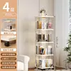 Estante de Livros Rotativa com Rodas Estante Transparente Rack de Armazenamento para Livros Ilustrados Infantis Estante de Armazenamento de Chão de Alta Qualidade para Casa Estudante