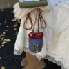 Bolso Cubo Infantil Estilo Coreano con Lindo Moño, Mini Bolso de Hombro de Princesa, Patrón Acolchado Bordado, Bolso de Cadena para Niñas a Juego Padres e Hijos