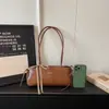 Bolsa Tote de Couro com Cera de Óleo Vintage de Grande Capacidade, Cor Sólida, Nova Tendência 2026, com Laço Simples e Estiloso, para Ombro, para Mulheres