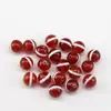 Cuentas redondas de ágata dzi rojo y negro del Tíbet, pulsera DIY de ágata roja, cuentas redondas de ágata, cuentas sueltas, accesorios dzi de tres ojos