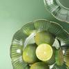 Plato de frutas estilo Ins, nuevo plato de frutas secas para sala de estar, plato de cena, plato de frutas con flores transparentes de PET, plato para mesa de café, plato para bocadillos y dulces.