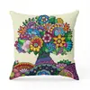 Funda de Almohada Cuadrada Mandala Tótem para Dormitorio Sala de Estar Respaldo de Sofá Funda para Almohada de Siesta (Núcleo No Incluido)