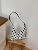 Bolsa Tote de Bolinhas para Mulheres 2026 Nova Moda Verão Tendência Super Popular Acabamento Requintado Bolsa de Ombro Transversal para o Trabalho