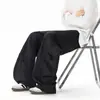 Calça larga de seda gelada estilo americano de secagem rápida, nova coleção de verão, calça corta-vento para atividades ao ar livre, cintura alta, caimento solto, modeladora, casual e esportiva