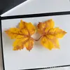 Folhas Simuladas com Cores Ricas, Novas Folhas de Bordo para Fotografia, Adereços de Decoração para Casamentos ao Ar Livre, Artesanato Atacado de Folhas Artificiais