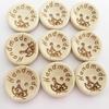 Oferta especial en stock venta caliente transfronteriza cuenco tallado a mano con amor botones de madera hechos a mano creativos