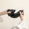 Zapatos de mujer de cuero estilo británico con suelas gruesas, nuevo modelo 2026, mocasines slip-on de tacón grueso, punta redonda, con talón pisable, zapatos casuales