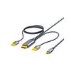 Cable Dp a Typec con Cable USB Doble Cable de Conversión Dp a Type-C Datos Video Dp a Typec con Cable de Carga