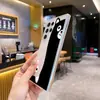 Funda de Teléfono de Dibujos Animados de Cachorro Lindo Bloque de Color Blanco y Negro Compatible con Samsung S23 Ultra Funda Suave Transparente S25