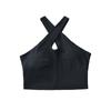 Top Tubo Ombro a Ombro Cruzado Estilo Europeu e Americano Feminino Verão Sexy Hot Girl Yoga Esportivo com Bojo