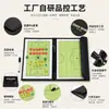 Tablero Táctico de Fútbol de Cuero Plegable Tablero Magnético de Entrenador Tablero de Comando Portátil para Entrenamiento de Fútbol con Piezas y Marcador