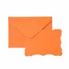 Sobres adhesivos de estilo europeo transfronterizos de colores con bordes ondulados, tarjetas de felicitación de color sólido simples, juego de sobres estilo occidental