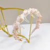 Diadema Ancha de Organza y Cristal de Nuevo Estilo para Verano con un Toque de Lujo, Diadema Ancha de Moda para Lavarse la Cara, Accesorio para el Cabello