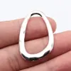 40x26mm 3.9g Plata Antigua Accesorios para Joyería DIY Colgante Hueco Geométrico Martillado de Aleación de Zinc Retro