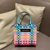 Bolsa de Celebridade da Internet Tailandesa de Verão Bolsa Tecida à Mão Marca Tendência Cesta de Legumes Bolsa de Mão Feminina Tote Bolsa de Praia