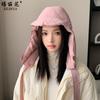 2024 nuevo gorro dulce y cálido Lei Feng de invierno coreano para ciclismo con protección para las orejas, forro polar para la cara, gorro pequeño