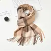 Cachecol Xadrez de Lã Australiana Pura Selecionado Clássico Britânico Unissex Cachecol de Inverno para Casal
