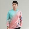 Camiseta de manga larga para bádminton de Otoño e Invierno, uniforme para hombre y mujer, camiseta de equipo de secado rápido, traje de uniforme de tenis de mesa para niños, impresión