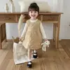 Vestido Chaleco de Terciopelo para Bebé Niña Otoño e Invierno 2025 Chaleco Exterior Acolchado de Terciopelo para Bebé