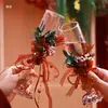 Kit DIY de flor eterna para una estética fresca y sencilla, perfecto como regalo de boda práctico para mejores amigas, amigas, o como regalo de compromiso o matrimonio, incluyendo copas de vino