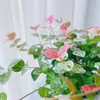 [Piedra Colgante de Flores y Hojas] Plantas Verdes Trepadoras Coloridas, Plantas de Flores en Maceta de Escritorio en la Oficina, Fáciles de Cultivar, Resistentes al Calor y al Frío