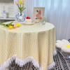 Mantel de Encaje Floral Estilo Celebridad de Internet Paño para Escritorio de Chica de Terciopelo Estudiante Tela de Fondo para Fotos
