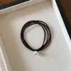 Elástico de Cabelo de Pérola Simples e Elegante para Mulheres Moda Coreana Alta Elasticidade Elástico Durável Corda de Cabelo Estilo Coreano Corda de Cabelo Não Danifica