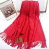 Novo Cachecol de Cashmere Monocromático Outono e Inverno 2021 Feminino Japonês e Coreano Cor Sólida Quente Espessado Xale de Veludo Australiano Cachecol de Estudante