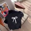 Camiseta de Manga Corta con Estampado de Lazo Sencillo y Dulce, Estilo Nuevo de Verano, Casual Versátil, Top Dulce Sexy de Manga Corta