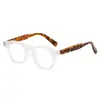 Gafas Retro Anti-Luz Azul con Montura Gruesa Cuadrada, Pines Metálicos Personalizados, Bordes Gruesos para Hombres y Mujeres, Estilo Artístico