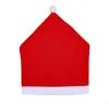 Capas de Cadeira de Natal para Decoração de Restaurante e Hotel, Cor Sólida Casamento e Conferência Capas de Cadeira de Veludo Vermelho, Natal Festivo