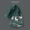 Presente de Natal cachecol de veado feminino inverno estilo japonês versátil fofo estudante cachecol de tricô grosso quente cachecol de tricô quente moderno presente