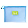 Bolsa para bolígrafos de estudiante de malla de nailon transparente, bolsa para asignaturas con cremallera, bolsa para información de exámenes, bolsa de almacenamiento, bolsa de oficina, bolsa para documentos