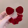 Diadema Elegante de Terciopelo Borgoña de Alta Gama para Mujer, Accesorio para Moño de Año Nuevo, Banda para el Cabello, Adorno para el Cabello