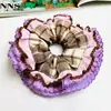 Goma para el pelo plisada de encaje con bloques de color estilo coreano Diseño de nicho Moda Temperamento Goma grande Accesorio para el pelo Flor para el pelo