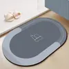 Alfombrilla de baño absorbente de tierra de diatomeas transfronteriza, alfombrilla antideslizante para el suelo para la entrada del baño y el inodoro, adecuada para lavabos y baños