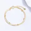 Pulsera de Hueso de Serpiente con Cuentas Redondas de Plata de Ley 925 Joyería de Nicho de Lujo Ligero para Mujeres Sentido de Calidad de Gama Alta Sentido de Diseño de Doble Capa Pulsera Joyería de Mano