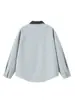 Lujo ligero, a la moda, versátil, diseño moderno, chaqueta camisa reversible estilo Chanel, de manga larga, estilo simple para hombre
