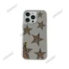 Funda Popular de Comercio Exterior con Estampado de Leopardo y Estrellas con Espejo para iPhone 17, Adecuada para Apple 16 Pro, con Función de Espejo de Maquillaje